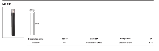 LED Outdoor Wall Light P-339