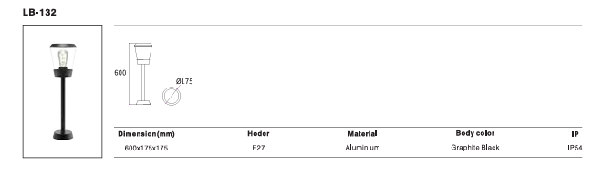 LED Outdoor Wall Light P-342