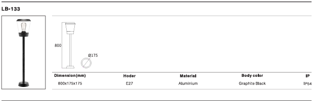 LED Outdoor Wall Light P-343