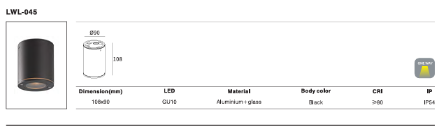 LED Outdoor Wall Light P-352