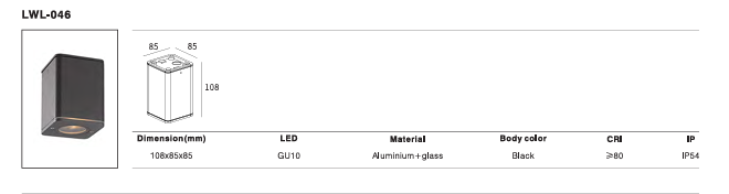 LED Outdoor Wall Light P-355