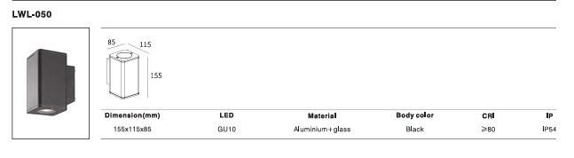 LED Outdoor Wall Light P-357