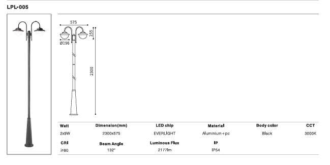 LED Outdoor Wall Light P-360