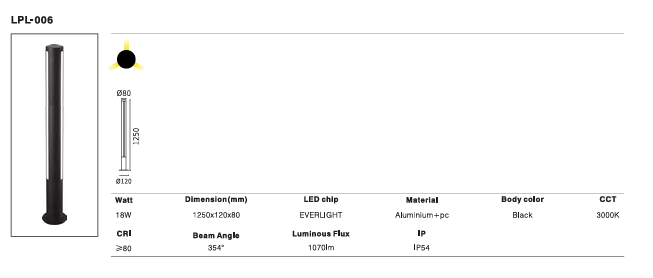 LED Outdoor Wall Light P-361