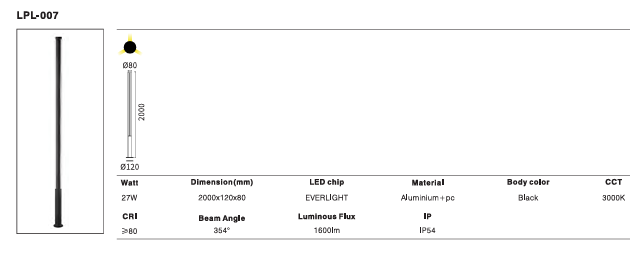 LED Outdoor Wall Light P-363