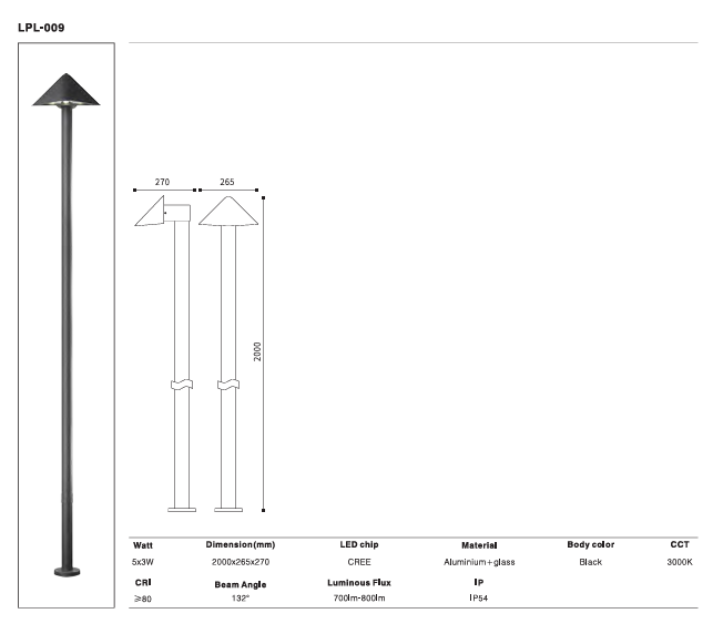 LED Outdoor Wall Light P-364