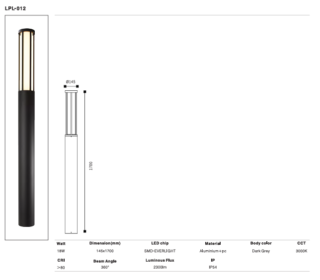 LED Outdoor Wall Light P-367