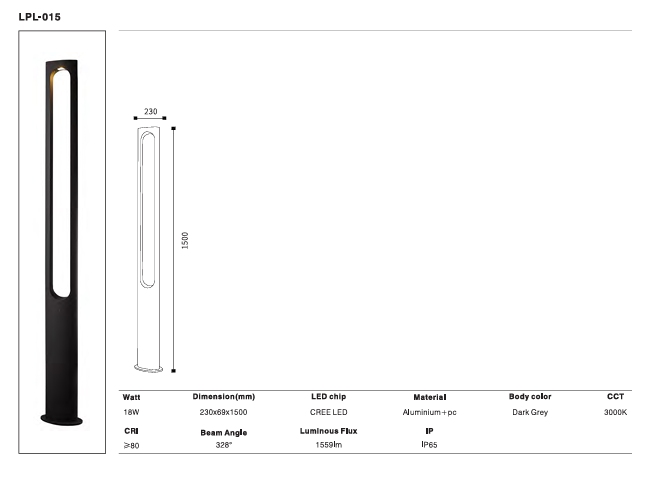 LED Outdoor Wall Light P-369