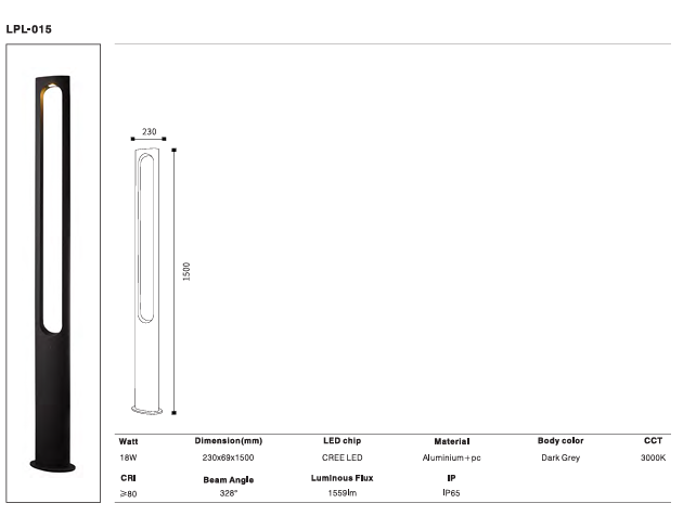 LED Outdoor Wall Light P-375