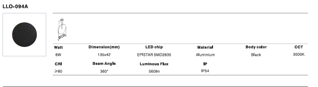 LED Outdoor Wall Light P-038