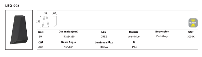 LED Outdoor Wall Light P-434