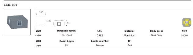 LED Outdoor Wall Light P-436