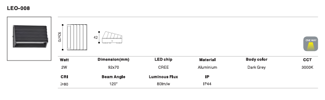 LED Outdoor Wall Light P-437