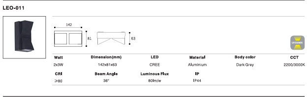 LED Outdoor Wall Light P-440