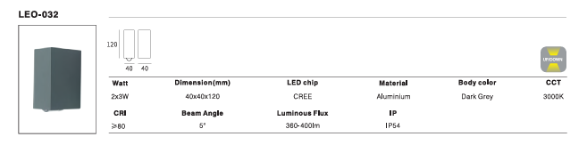 LED Outdoor Wall Light P-441
