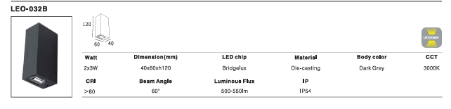LED Outdoor Wall Light P-444