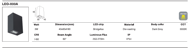 LED Outdoor Wall Light P-445