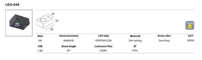 LED Outdoor Wall Light P-448
