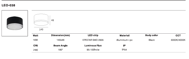 LED Outdoor Wall Light P-455