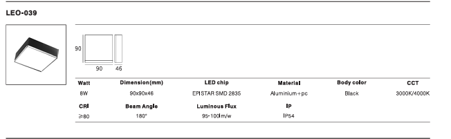 LED Outdoor Wall Light P-456