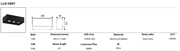 LED Outdoor Wall Light P-049