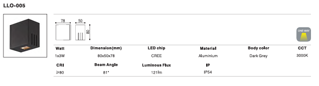 LED Outdoor Wall Light P-005