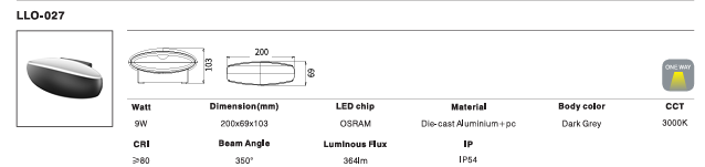 LED Outdoor Wall Light P-051