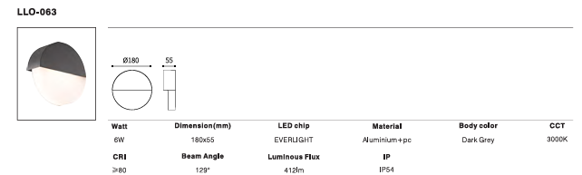 LED Outdoor Wall Light P-057