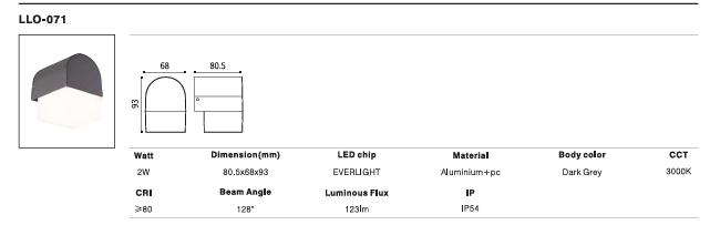 LED Outdoor Wall Light P-058