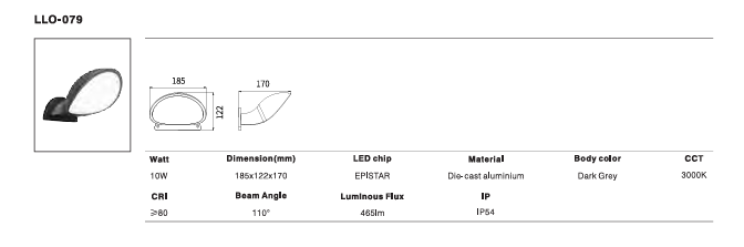 LED Outdoor Wall Light P-059