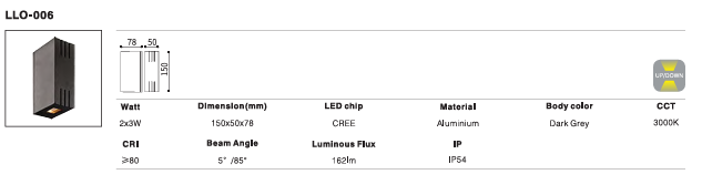 LED Outdoor Wall Light P-006