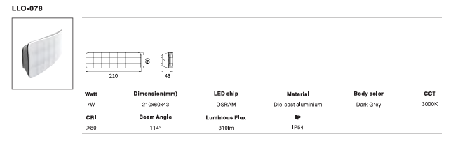 LED Outdoor Wall Light P-060