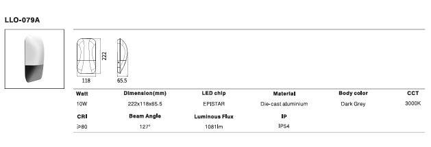 LED Outdoor Wall Light P-066