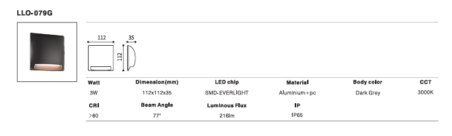 LED Outdoor Wall Light P-070