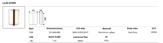 LED Outdoor Wall Light P-071