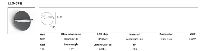 LED Outdoor Wall Light P-072