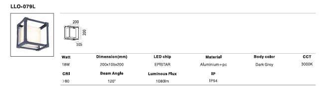 LED Outdoor Wall Light P-075