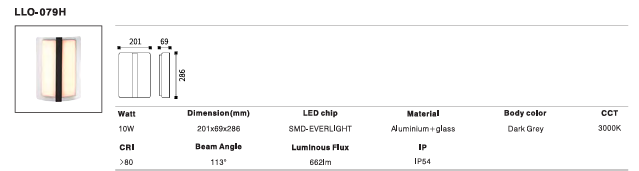 LED Outdoor Wall Light P-082