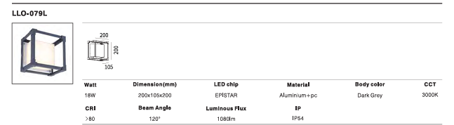 LED Outdoor Wall Light P-086