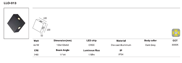 LED Outdoor Wall Light P-009