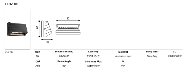 LED Outdoor Wall Light P-095