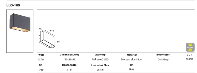LED Outdoor Wall Light P-098